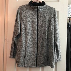 Plus size active zip up jacket
